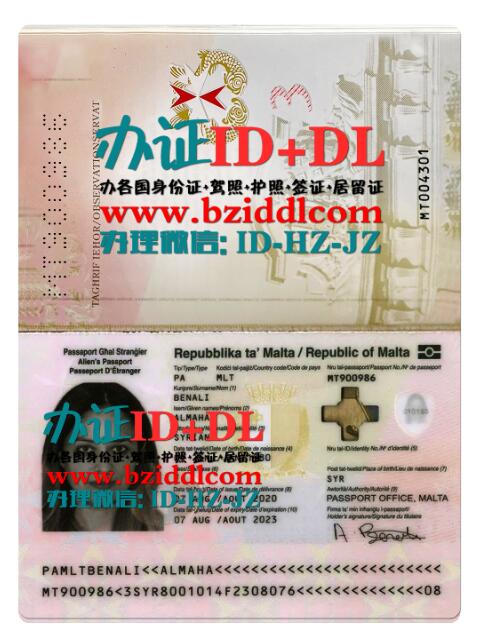 马耳他2019年护照PSD模板Malta 2019 Passport PSD Template