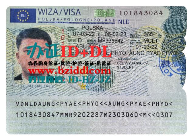 荷兰新版申根签证PSD模板,Netherlands New Schengen Visa PSD Template